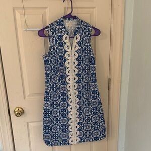 Mud Pie Blue and White Mini Dress